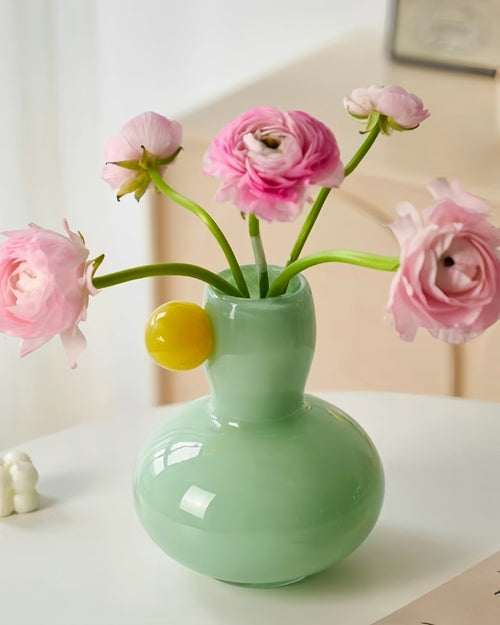 Handblown Jelly Bean Dopamine Flower Vase