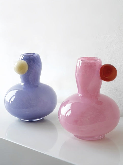 Handblown Jelly Bean Dopamine Flower Vase