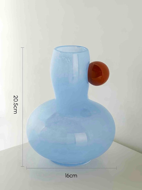 Handblown Jelly Bean Dopamine Flower Vase