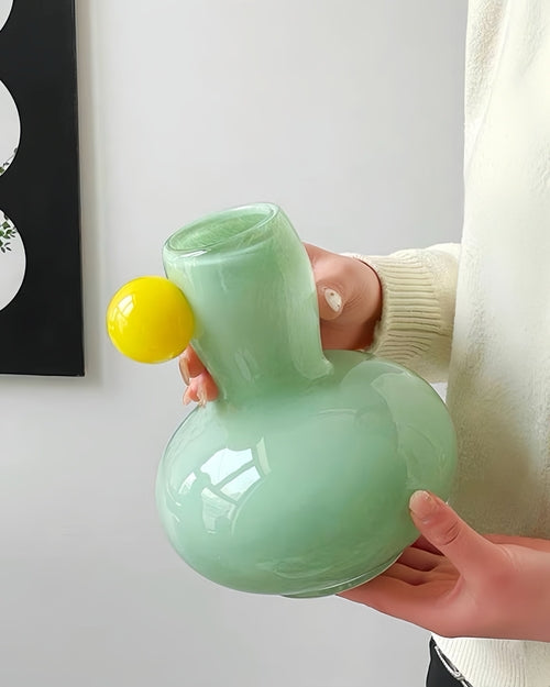 Handblown Jelly Bean Dopamine Flower Vase