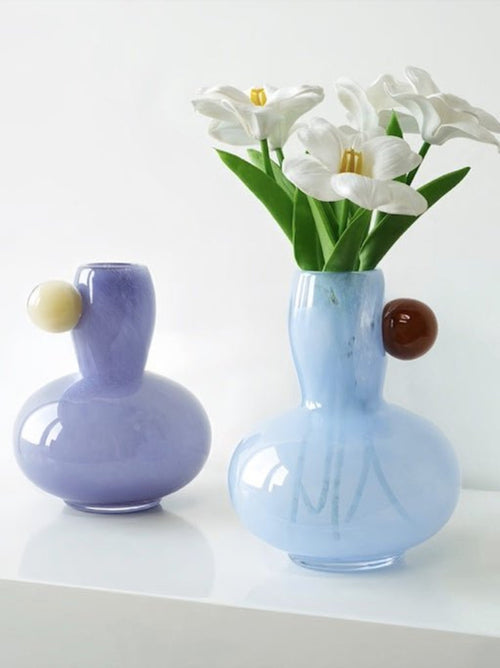 Handblown Jelly Bean Dopamine Flower Vase