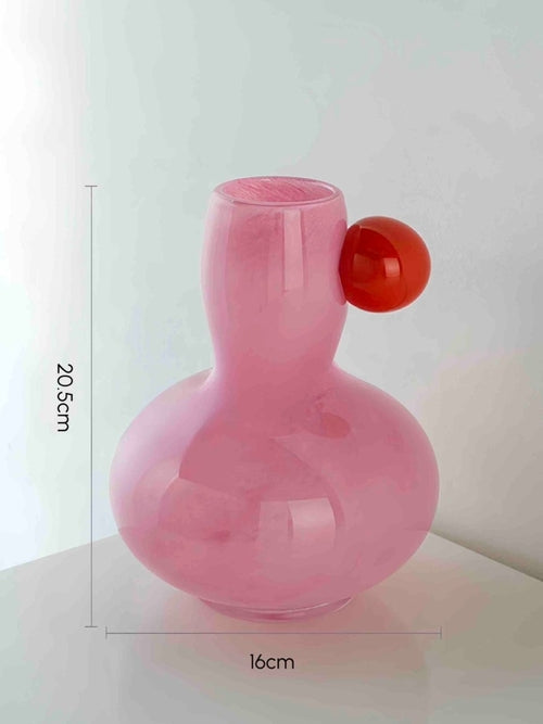 Handblown Jelly Bean Dopamine Flower Vase