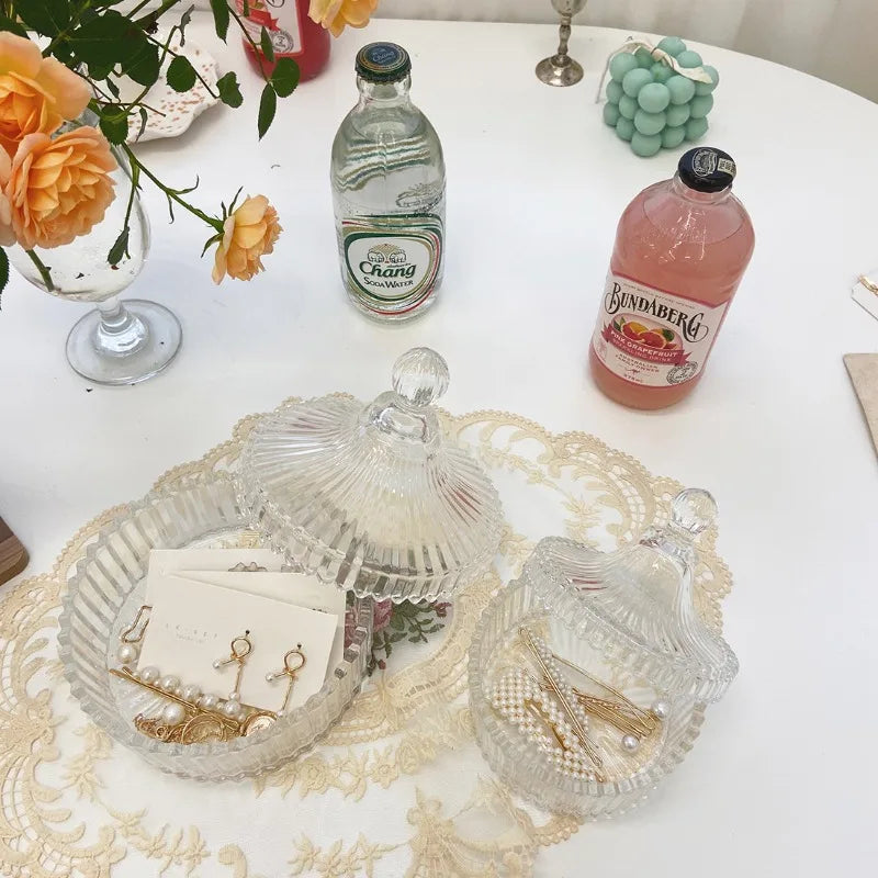 Glass jar storage jar