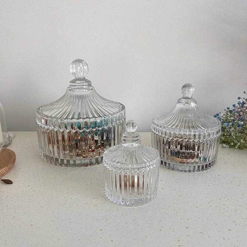 Glass jar storage jar