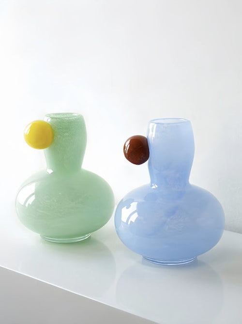Handblown Jelly Bean Dopamine Flower Vase