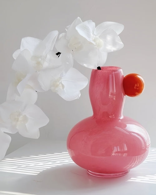 Handblown Jelly Bean Dopamine Flower Vase