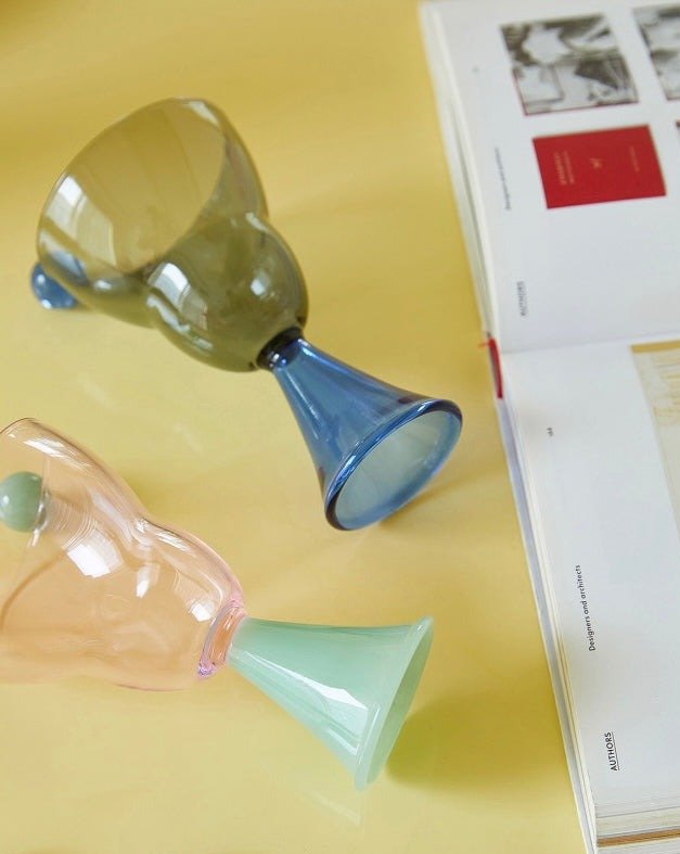 Hand Blown Bonbon Martini Glasses