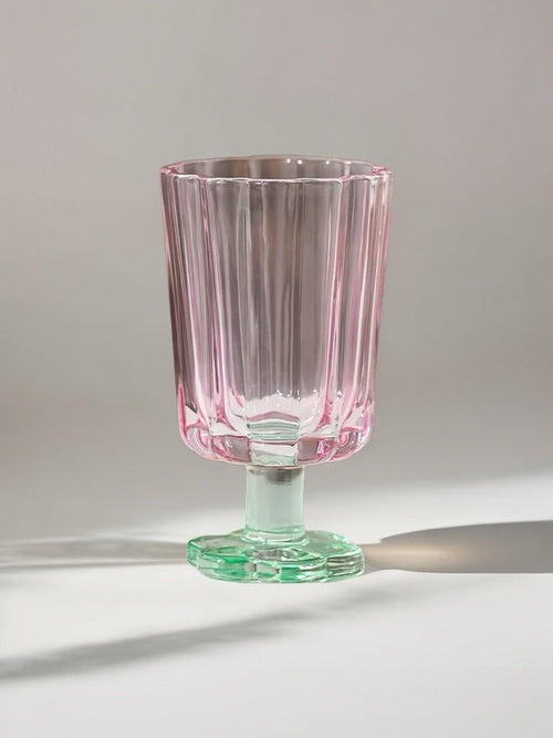 Hand Blown Petal Goblets