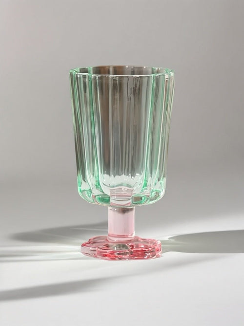 Hand Blown Petal Goblets