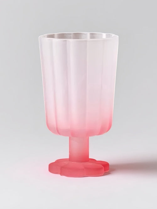 Hand Blown Petal Goblets