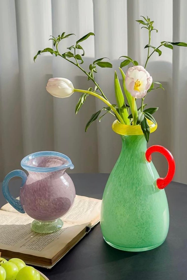 Handblown Bonbon Dopamine Bottle Vase