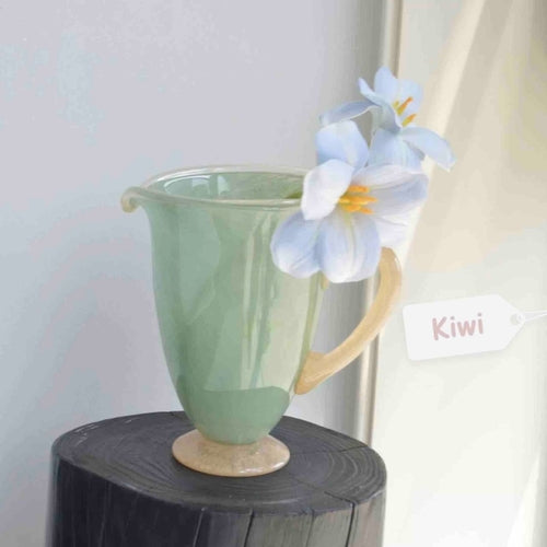 Handblown Bonbon Jug, Whimsical Pitcher, Dopamine Carafe, Glass Pourer