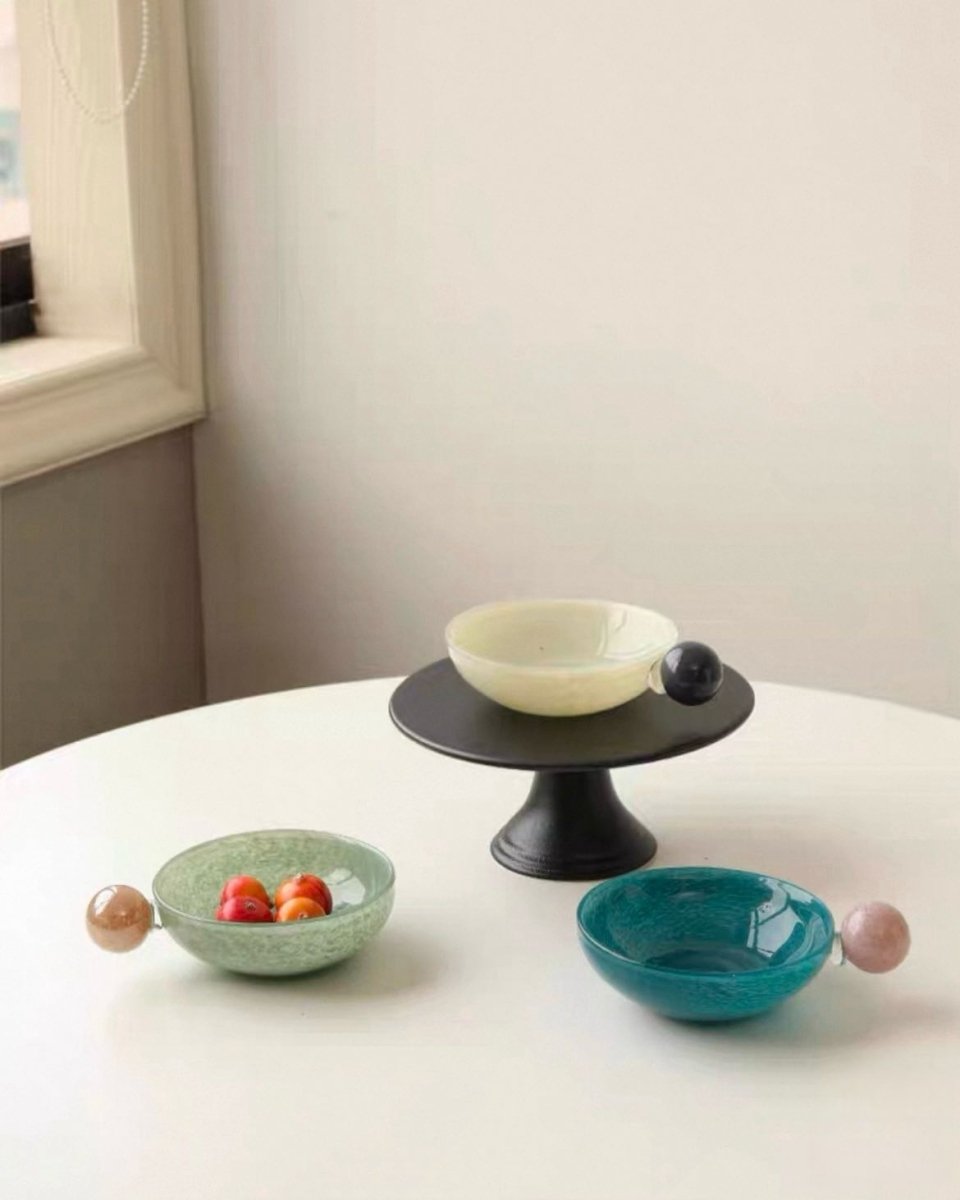 Handblown Bonbon Whimsical Salad Snack Desert Bowl
