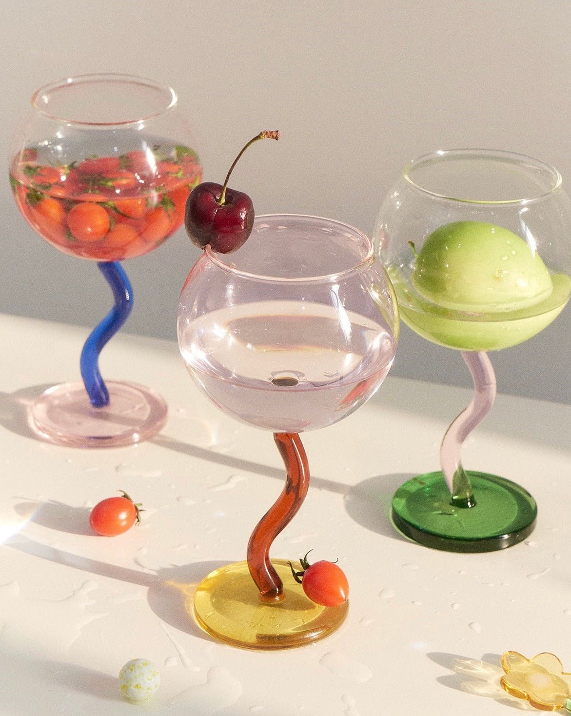 Hand-Blown Bubble Wine Glass