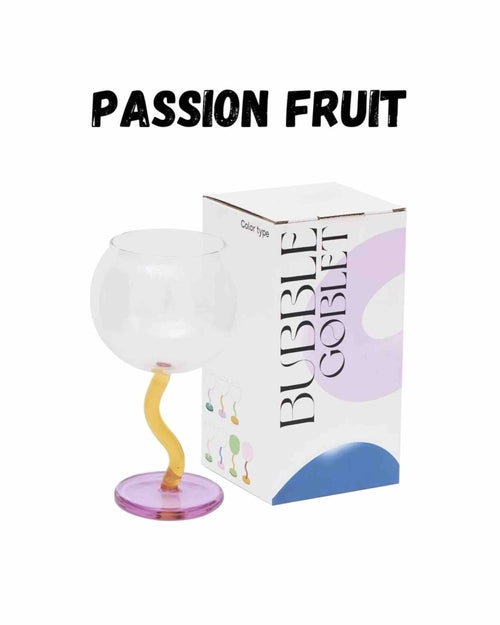 Hand-Blown Bubble Wine Glass