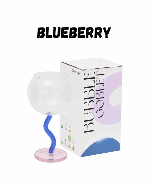 Hand-Blown Bubble Wine Glass