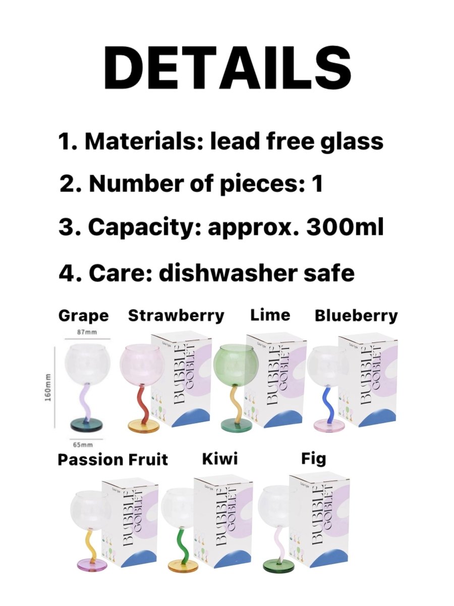 Hand-Blown Bubble Wine Glass