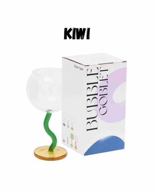 Hand-Blown Bubble Wine Glass