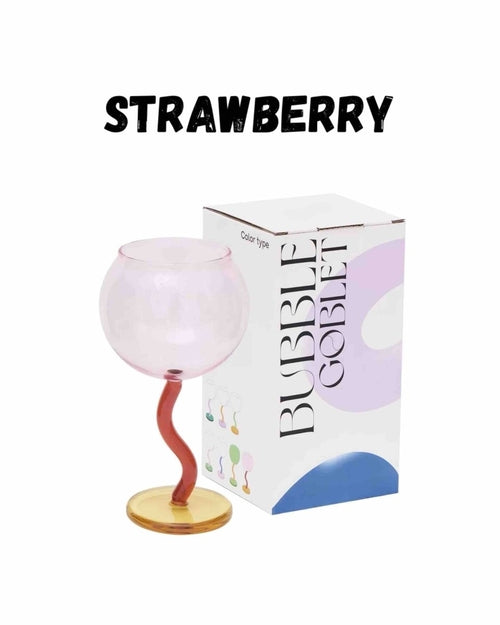 Hand-Blown Bubble Wine Glass