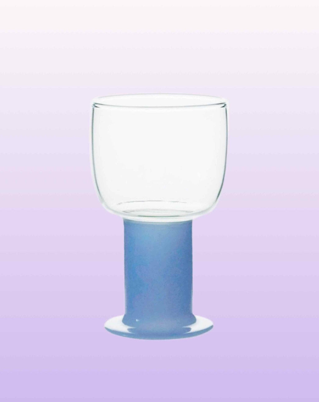 Handblown Whimsical Ecletic Chubby Coloured Wine Glasses Set Of 2