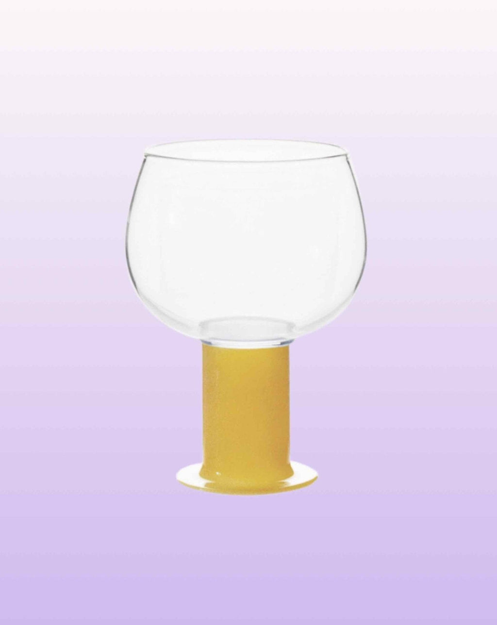 Handblown Whimsical Ecletic Chubby Coloured Wine Glasses Set Of 2