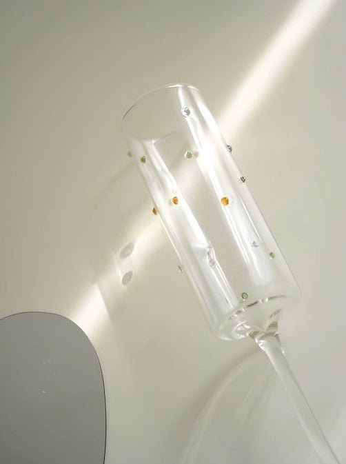 Set of 2 Rainbow Sprinkles Champagne Flutes