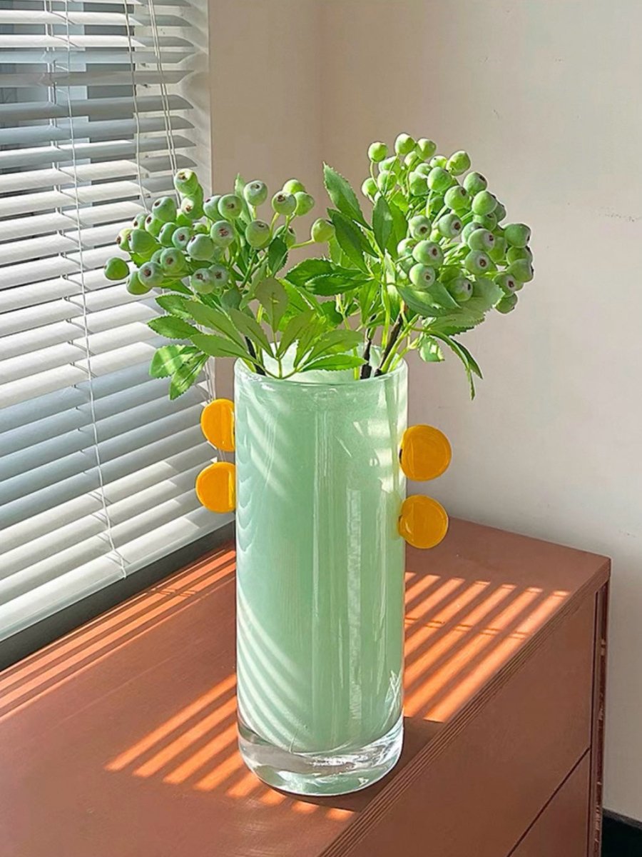 Handblown Whimsical Cylinder Vase