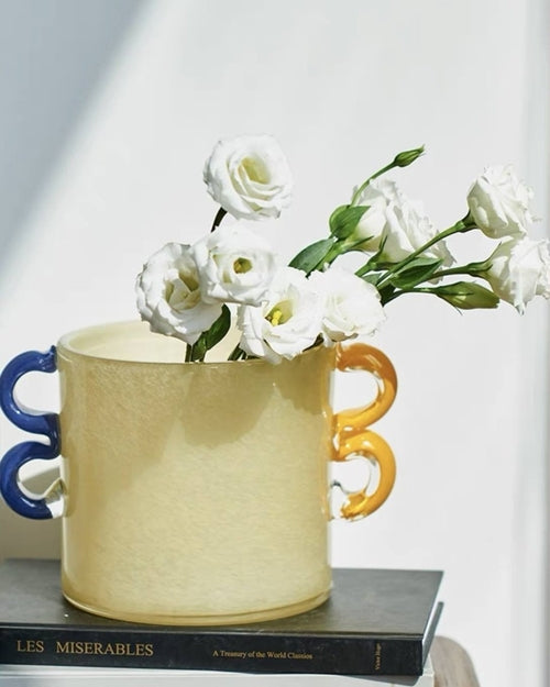 Handblown Whimsical Cylinder Vase