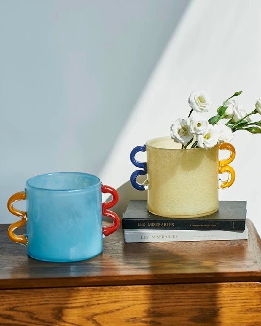 Handblown Whimsical Cylinder Vase