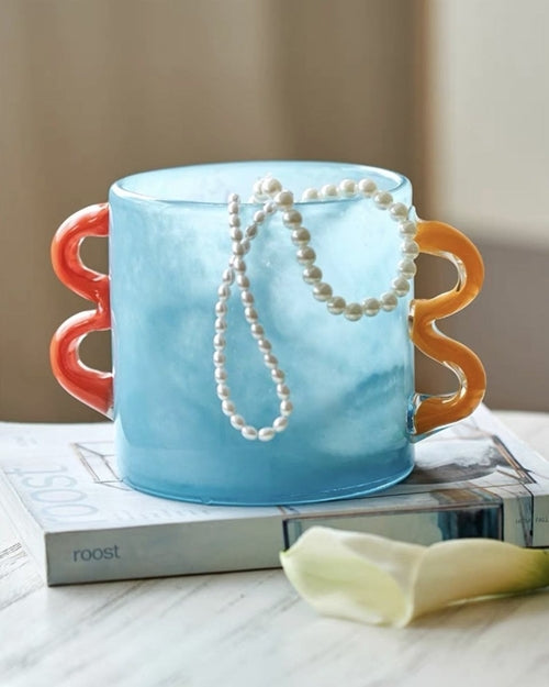 Handblown Whimsical Cylinder Vase