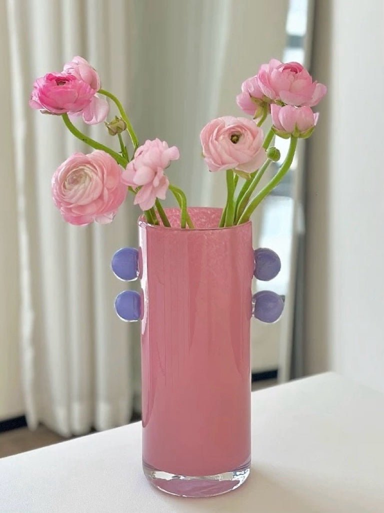 Handblown Whimsical Cylinder Vase