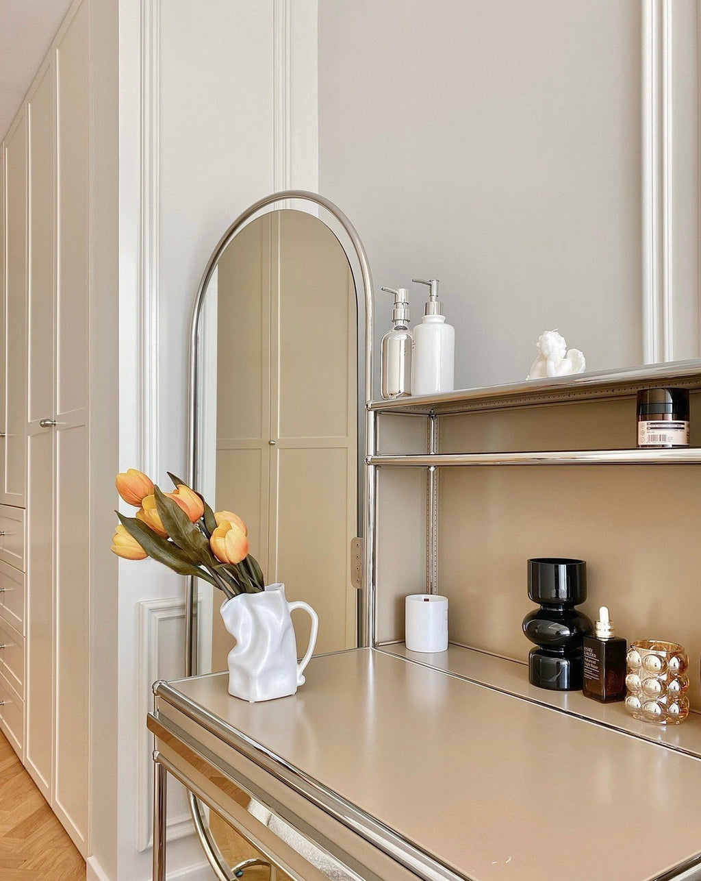 Handcrafted Nordic Style Wrinkle Pottery Jug Vase