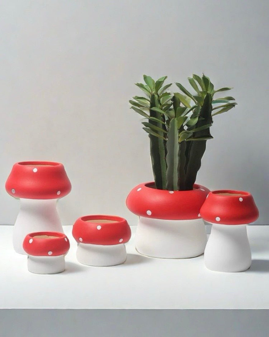 Ceramic Mushroom Plant Flower Pot