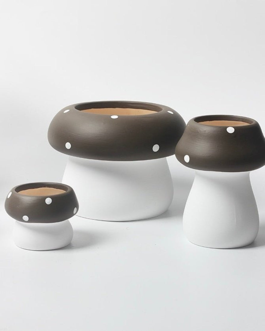 Ceramic Mushroom Plant Flower Pot