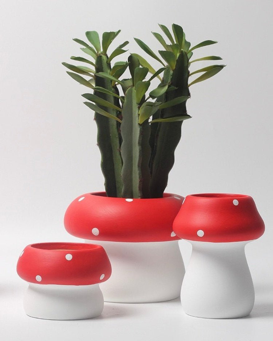 Ceramic Mushroom Plant Flower Pot