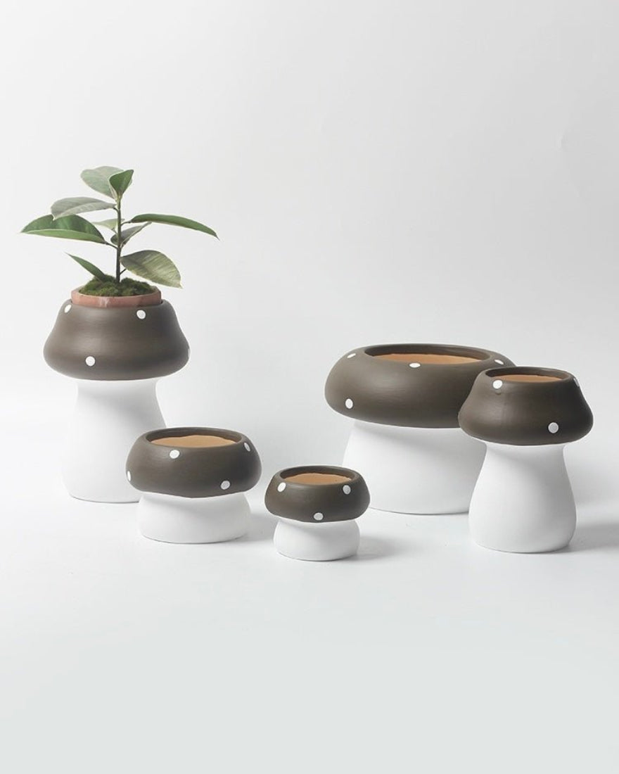 Ceramic Mushroom Plant Flower Pot