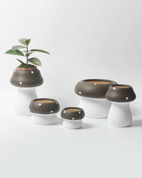 Ceramic Mushroom Plant Flower Pot