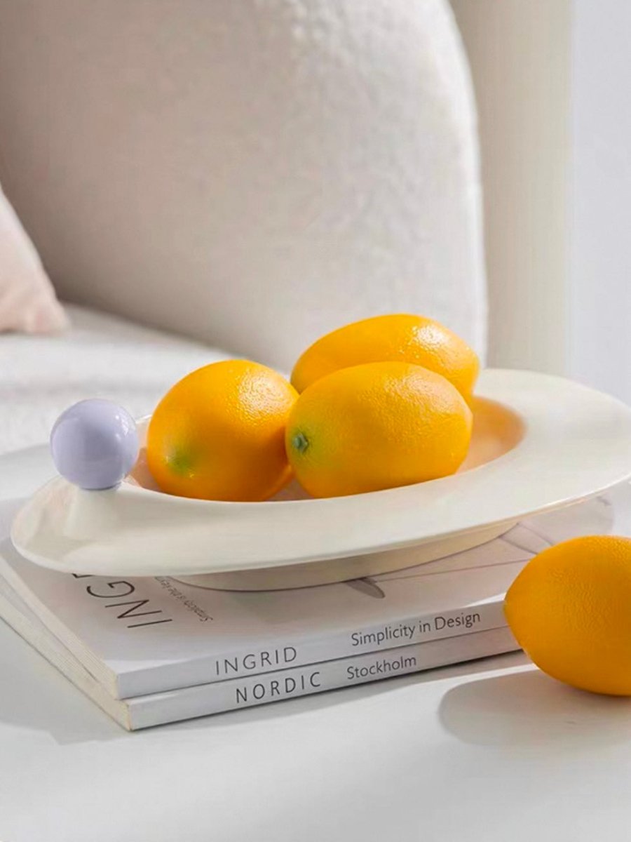 Handmade Jelly Bean Ceramic Rim Soup Bowl
