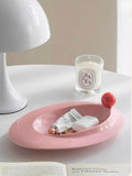 Handmade Jelly Bean Ceramic Rim Soup Bowl