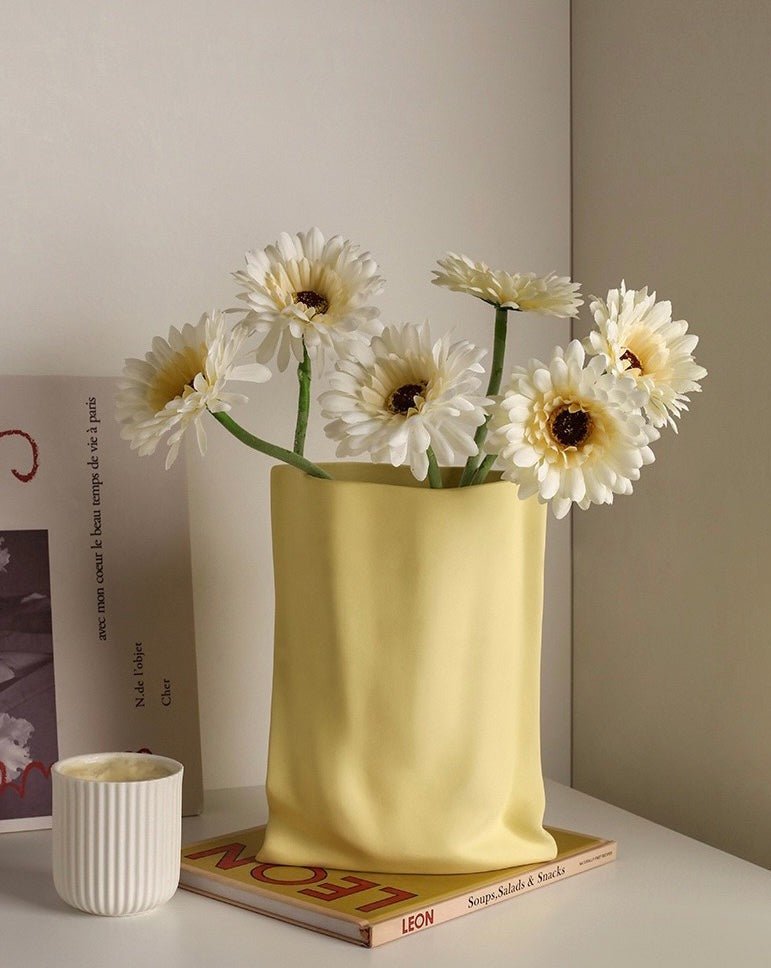 Handmade Ceramic Wrinkle Vase