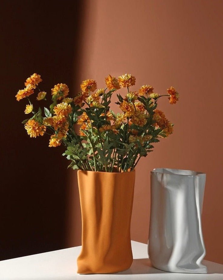 Handmade Ceramic Wrinkle Vase