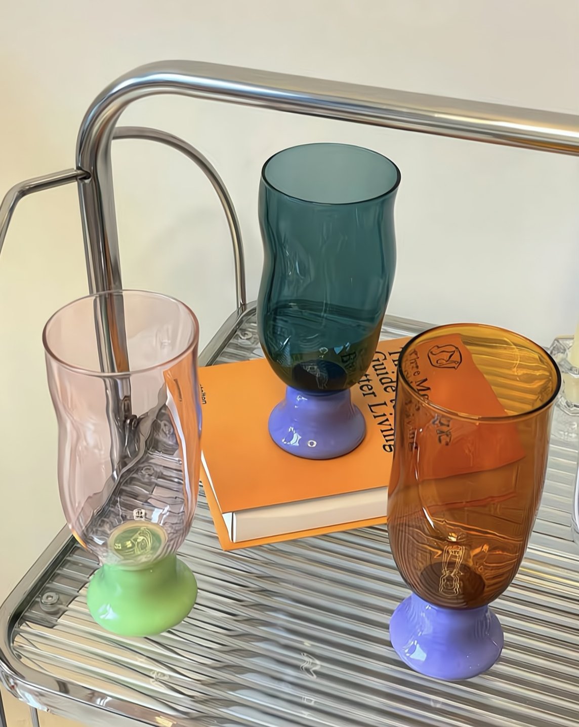 Handmade Wavy Beer Glasses