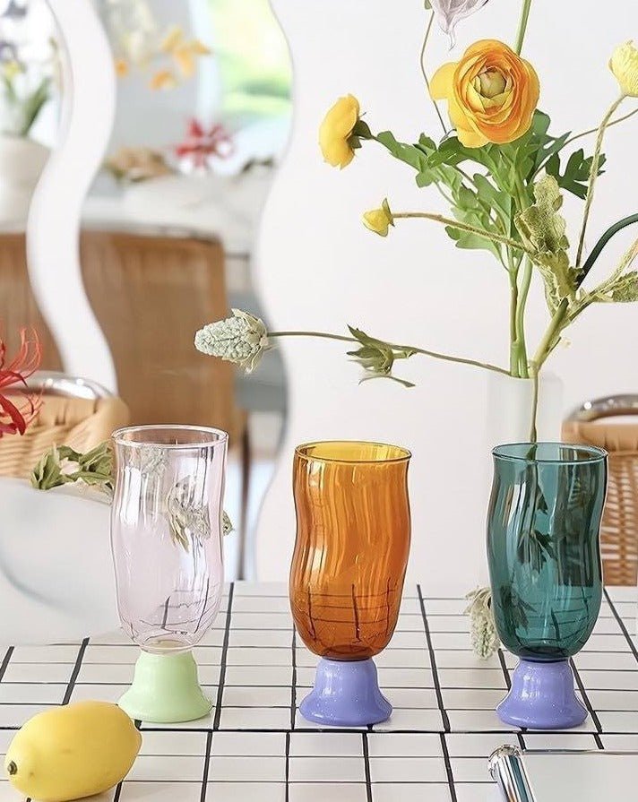 Handmade Wavy Beer Glasses