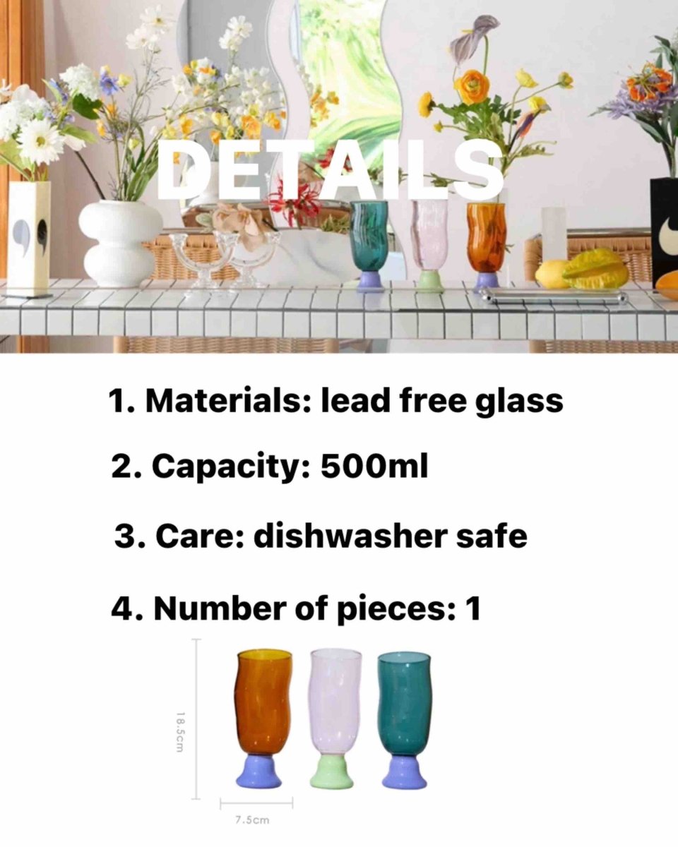 Handmade Wavy Beer Glasses