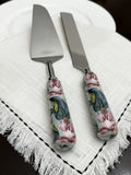 Floral Cake Cutting Knife & Server