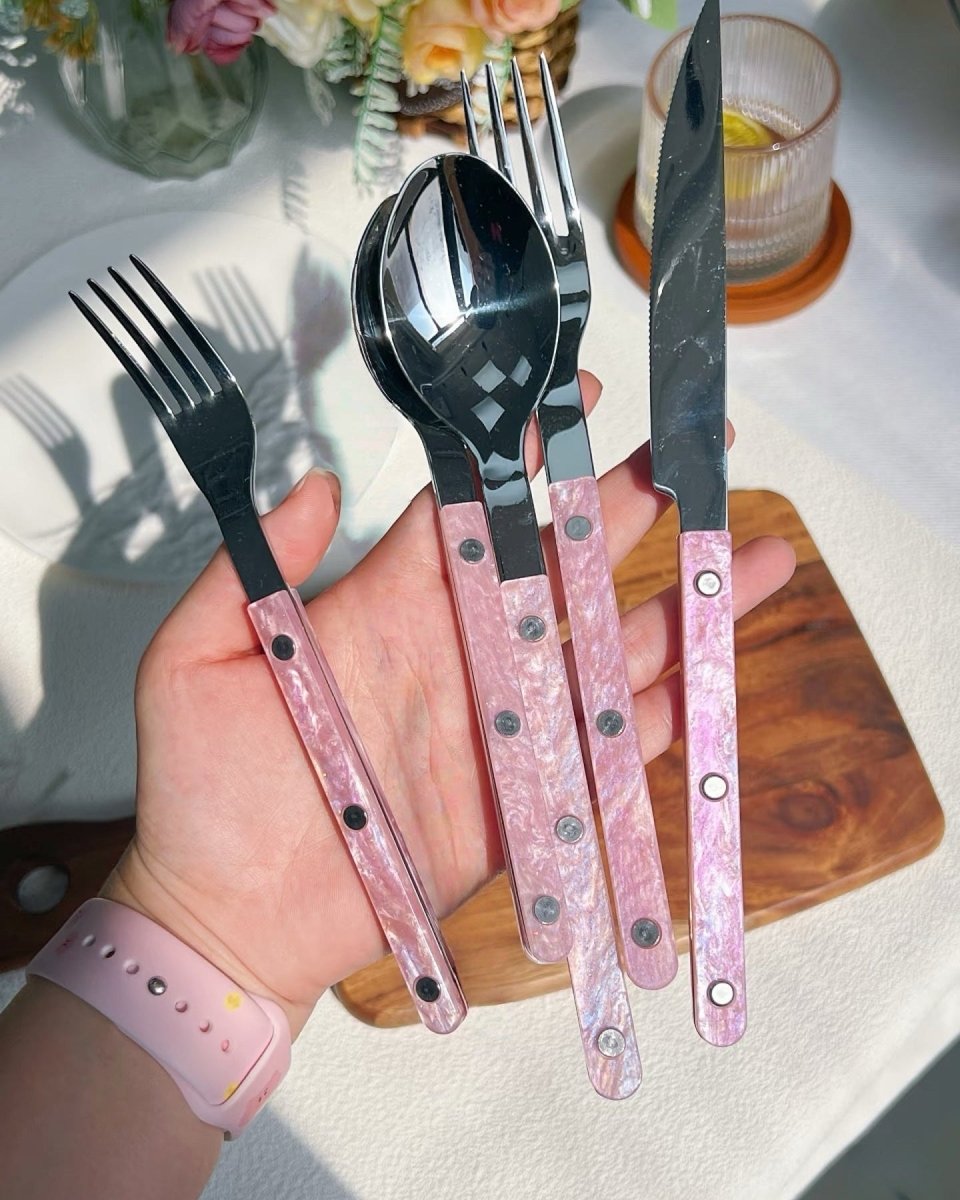 Pinky Elegant Salt Lake Flatware Cutlery Set of 10