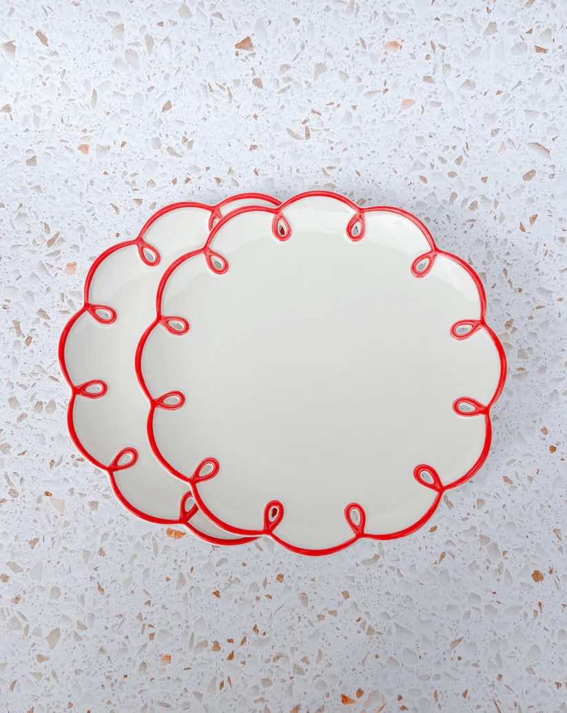 Set of 2 Cloud Ceramic Dinner Plates