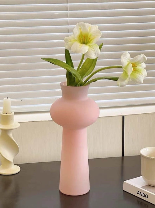 Tall Vintage Style Dopamine Decorative Flower Vase