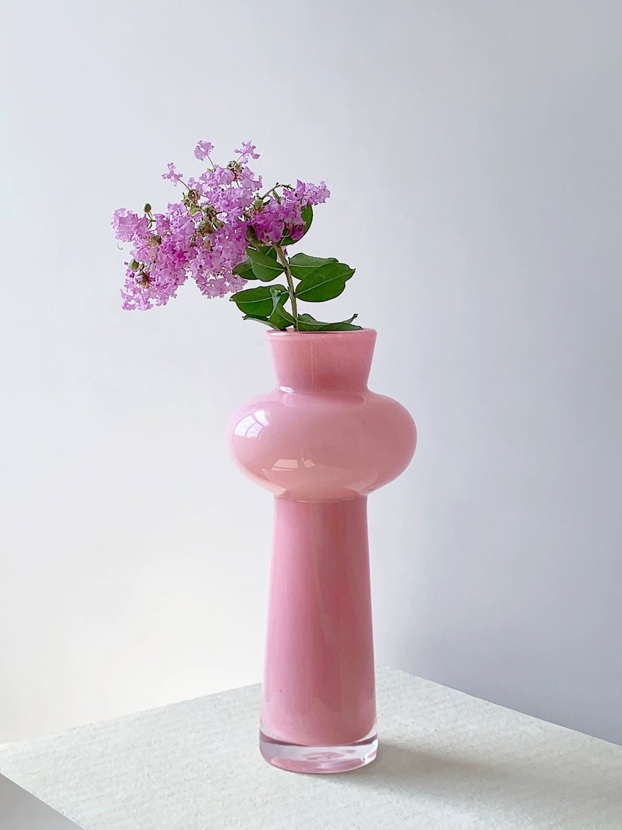 Tall Vintage Style Dopamine Decorative Flower Vase